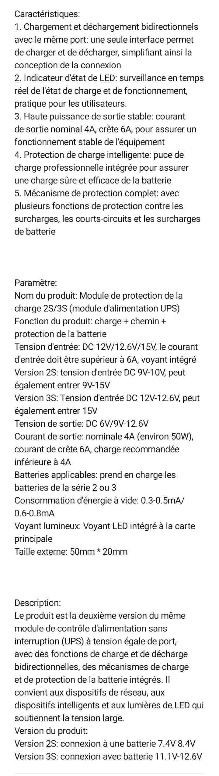 Détail produit